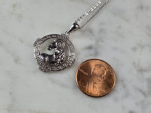 Load image into Gallery viewer, Womens Sterling Silver Aries Zodiac Pendant Necklace 3.5g E7291