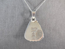 Load image into Gallery viewer, Womens Vintage Estate Sterling Silver Turquoise Pendant Necklace 18.1g E7293