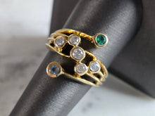 Load image into Gallery viewer, Womens Vintage Estate 14k Yellow Gold Multi-Stone Ring 8.0g E7299