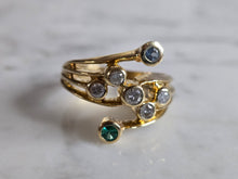 Load image into Gallery viewer, Womens Vintage Estate 14k Yellow Gold Multi-Stone Ring 8.0g E7299