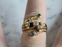 Load image into Gallery viewer, Womens Vintage Estate 14k Yellow Gold Multi-Stone Ring 8.0g E7299