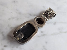 Load image into Gallery viewer, Womens Vintage Estate Sterling Silver Druzy Amethyst Stone Pendant 17.4g E7307
