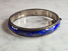 Load image into Gallery viewer, Womens Vintage Estate Sterling Silver Enamel Siam Bangle Bracelet 23.2g E7309