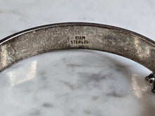 Load image into Gallery viewer, Womens Vintage Estate Sterling Silver Enamel Siam Bangle Bracelet 23.2g E7309