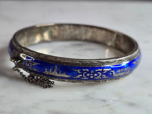 Load image into Gallery viewer, Womens Vintage Estate Sterling Silver Enamel Siam Bangle Bracelet 23.2g E7309