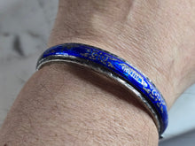 Load image into Gallery viewer, Womens Vintage Estate Sterling Silver Enamel Siam Bangle Bracelet 23.2g E7309