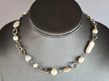 Load image into Gallery viewer, Womens Vintage Estate Sterling Silver Pearl Carey Hill Necklace 29.4g E7310