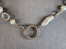 Load image into Gallery viewer, Womens Vintage Estate Sterling Silver Pearl Carey Hill Necklace 29.4g E7310