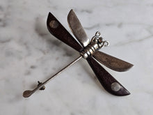 Load image into Gallery viewer, Womens Vintage Estate Sterling Silver Modernist Dragonfly Brooch 9.2g E7314