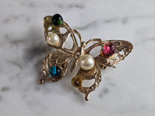 Load image into Gallery viewer, Womens Vintage Estate Sterling Silver Butterfly Brooch 5.7g E7315