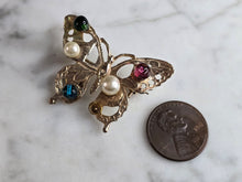 Load image into Gallery viewer, Womens Vintage Estate Sterling Silver Butterfly Brooch 5.7g E7315