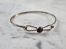 Load image into Gallery viewer, Womens Vintage Estate Sterling Silver Israel Tigers Eye Bracelet 5.8g E7322