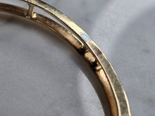 Load image into Gallery viewer, Womens Vintage Estate 14K Gold Opal ? Sapphire Bangle Bracelet 24.3g E7329