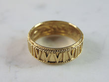 Load image into Gallery viewer, Womens Vintage Estate 10K Yellow Gold Modernist Ring 4.8g E732