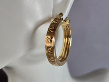 Load image into Gallery viewer, Womens Vintage Estate 14K Yellow Gold Hoop Earrings 6.3g E7334