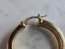 Load image into Gallery viewer, Womens Vintage Estate 14K Yellow Gold Hoop Earrings 6.3g E7334