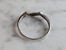 Load image into Gallery viewer, Womens Estate Sterling Silver CZ Spacer Ring 1.2g E7341