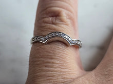 Load image into Gallery viewer, Womens Estate Sterling Silver CZ Spacer Ring 1.2g E7341