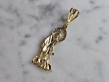Load image into Gallery viewer, Vintage Estate 14K Yellow &amp; White Gold Religious Pendant 1.5g #E7346