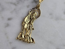 Load image into Gallery viewer, Vintage Estate 14K Yellow &amp; White Gold Religious Pendant 1.5g #E7346