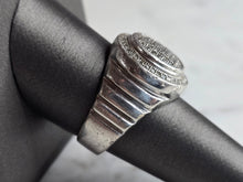 Load image into Gallery viewer, Mens Vintage Estate Sterling Silver CZ Ring 10.3g E7347