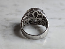 Load image into Gallery viewer, Mens Vintage Estate Sterling Silver CZ Ring 10.3g E7347