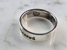 Load image into Gallery viewer, Womens Vintage Estate Sterling Silver Blessed Band Ring Fetched 4.2g E7348