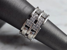 Load image into Gallery viewer, Womens Vintage Estate Sterling Silver CZ Ring 6.4g E7360