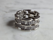 Load image into Gallery viewer, Womens Vintage Estate Sterling Silver CZ Ring 6.4g E7360