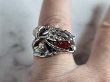 Load image into Gallery viewer, Womens Vintage Estate Sterling Silver Floral Ring 8.9g E7362