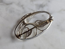 Load image into Gallery viewer, Womens Vintage Estate Sterling Silver Floral Brooch 6.1g E7368