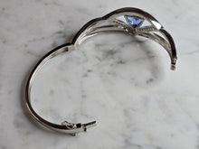 Load image into Gallery viewer, Womens Sterling Silver Modernist Blue Opal Bangle Bracelet 28.5g E7370