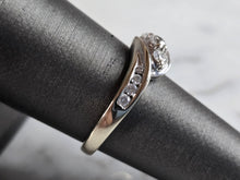 Load image into Gallery viewer, Womens Vintage Estate 14K White Gold Diamond Anniversary Ring, 4.2g E7372