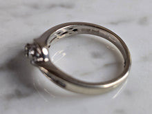 Load image into Gallery viewer, Womens Vintage Estate 14K White Gold Diamond Anniversary Ring, 4.2g E7372