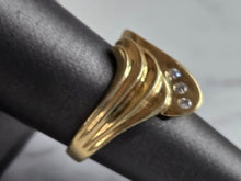 Load image into Gallery viewer, Womens Vintage Estate 14K Yellow Gold Modernist Diamond Ring, 8.4g E7373