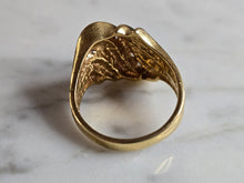 Load image into Gallery viewer, Womens Vintage Estate 14K Yellow Gold Modernist Diamond Ring, 8.4g E7373