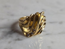Load image into Gallery viewer, Womens Vintage Estate 14K Yellow Gold Modernist Diamond Ring, 8.4g E7373