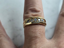 Load image into Gallery viewer, Mens Vintage Estate 14K Yellow Gold Diamond Ring 5.0g E7380