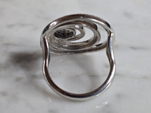 Load image into Gallery viewer, Womens Vintage Estate 14K White Gold Diamond Modernist Ring 7.7g E7384