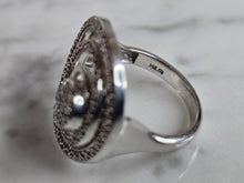 Load image into Gallery viewer, Womens Vintage Estate 14K White Gold Diamond Modernist Ring 7.7g E7384
