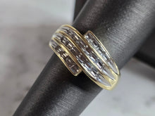 Load image into Gallery viewer, Womens Vintage Estate 10K Yellow Gold Modernist Diamond Ring 2.8g E7385