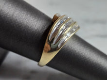 Load image into Gallery viewer, Womens Vintage Estate 10K Yellow Gold Modernist Diamond Ring 2.8g E7385