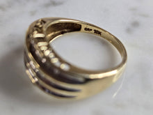 Load image into Gallery viewer, Womens Vintage Estate 10K Yellow Gold Modernist Diamond Ring 2.8g E7385
