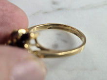 Load image into Gallery viewer, Womens Vintage Estate 14K Gold Diamond Sapphire Ring 4.6g E7390