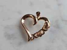 Load image into Gallery viewer, Womens Vintage Estate 14k Rose Gold Heart Pendant 1.3g E7391