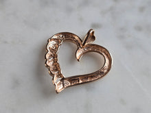 Load image into Gallery viewer, Womens Vintage Estate 14k Rose Gold Heart Pendant 1.3g E7391