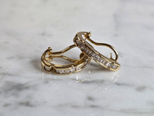 Load image into Gallery viewer, Womens Vintage Estate 14K Yellow Gold Diamond Earrings, 4.4g E7392