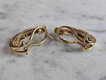 Load image into Gallery viewer, Womens Vintage Estate 14K Yellow Gold Diamond Earrings, 4.4g E7392
