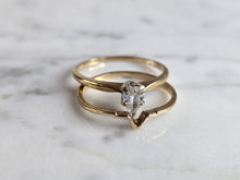 Load image into Gallery viewer, Womens Vintage Estate 14K Yellow Gold, .50cts Diamond Ring, 2.8g E7394
