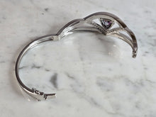 Load image into Gallery viewer, Womens Sterling Silver Modernist Opal Bangle Bracelet 29.6g E7406